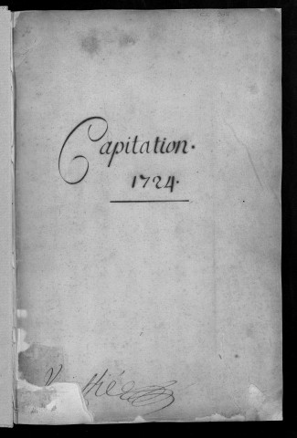 Registre de Capitation pour l'année 1724