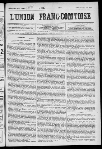 29/06/1877 - L'Union franc-comtoise [Texte imprimé]