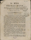 24/04/1808 - Feuille d'avis autorisée par arrêté de M. le Préfet du département du Doubs