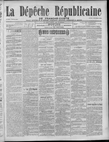 05/10/1905 - La Dépêche républicaine de Franche-Comté [Texte imprimé]
