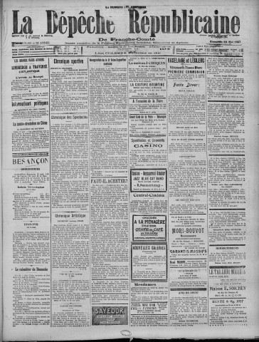 22/05/1927 - La Dépêche républicaine de Franche-Comté [Texte imprimé]