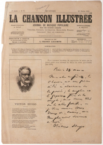 Victor Hugo [image fixe] , Paris, 1881