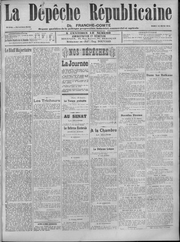 18/03/1913 - La Dépêche républicaine de Franche-Comté [Texte imprimé]