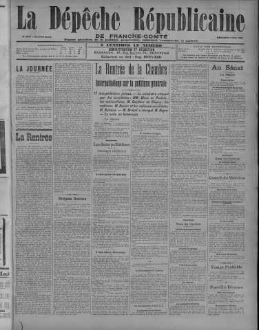 08/05/1907 - La Dépêche républicaine de Franche-Comté [Texte imprimé]
