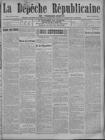 05/07/1910 - La Dépêche républicaine de Franche-Comté [Texte imprimé]