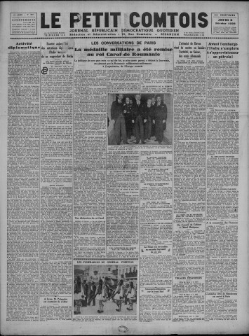 06/02/1936 - Le petit comtois [Texte imprimé] : journal républicain démocratique quotidien