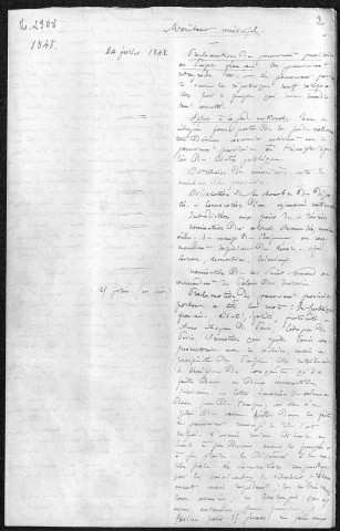 Ms 2908 - Tome I. Alfred Darimon. Extraits de presse sur la révolution de 1848.