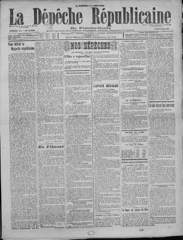 15/06/1922 - La Dépêche républicaine de Franche-Comté [Texte imprimé]
