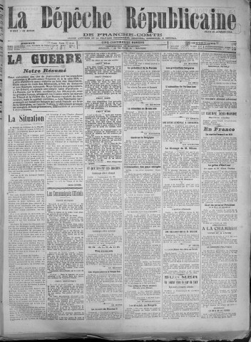 25/01/1917 - La Dépêche républicaine de Franche-Comté [Texte imprimé]