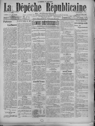 13/05/1925 - La Dépêche républicaine de Franche-Comté [Texte imprimé]
