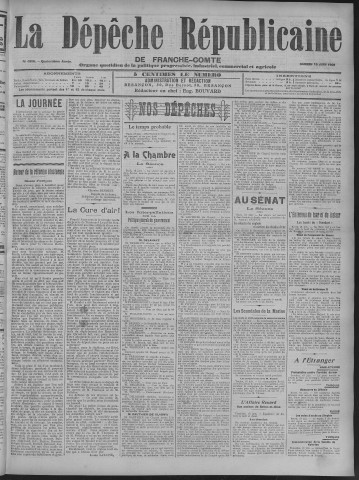 19/06/1909 - La Dépêche républicaine de Franche-Comté [Texte imprimé]