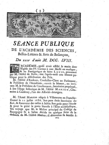 1758 - Séance publique