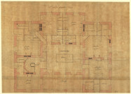 Hôtels Tassin de Villiers et Tassin de Moncourt, à Orléans. Plans d'un premier étage / Pierre-Adrien Pâris , [S.l.] : [P.-A. Pâris], [1791]