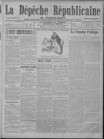 11/12/1910 - La Dépêche républicaine de Franche-Comté [Texte imprimé]