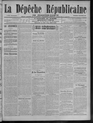 07/11/1906 - La Dépêche républicaine de Franche-Comté [Texte imprimé]