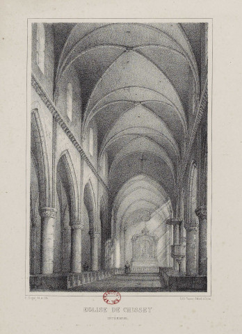 Eglise de Chissey [estampe] : intérieur / E. Sagot del. et lith.  ; lith. Guasco-Jobard à Dijon , Dijon : Guasco-Jobard, [1800-1899]