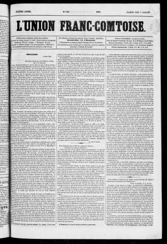 05/07/1851 - L'Union franc-comtoise [Texte imprimé]