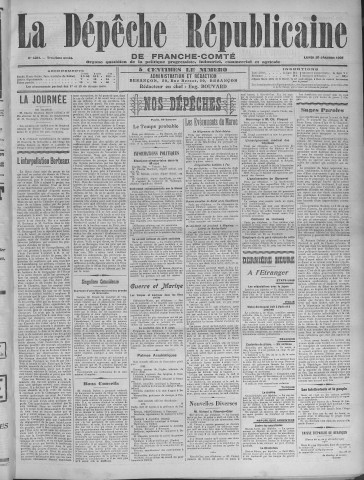 20/01/1908 - La Dépêche républicaine de Franche-Comté [Texte imprimé]