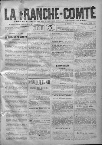 09/05/1888 - La Franche-Comté : journal politique de la région de l'Est