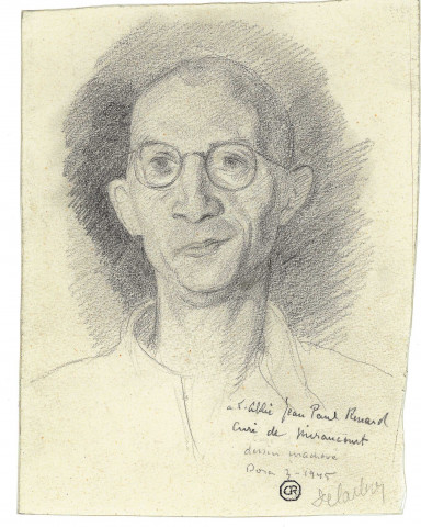 Abbé Jean-Paul Renard, dessin de Léon Delarbre