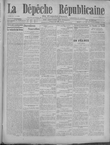 10/12/1919 - La Dépêche républicaine de Franche-Comté [Texte imprimé]