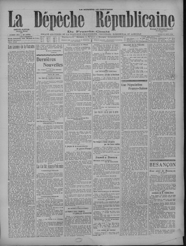 31/08/1920 - La Dépêche républicaine de Franche-Comté [Texte imprimé]