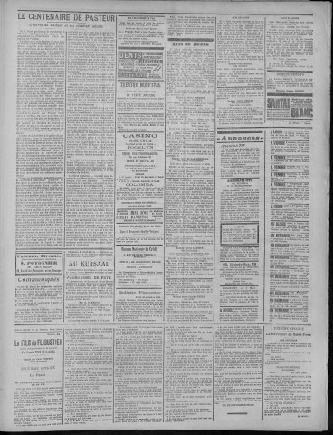 28/12/1922 - La Dépêche républicaine de Franche-Comté [Texte imprimé]