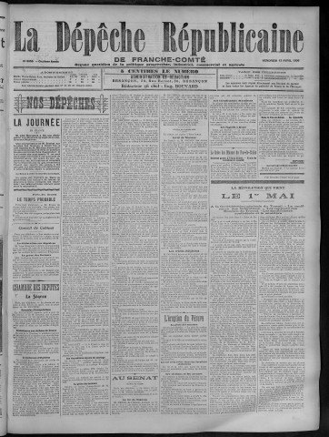 13/04/1906 - La Dépêche républicaine de Franche-Comté [Texte imprimé]