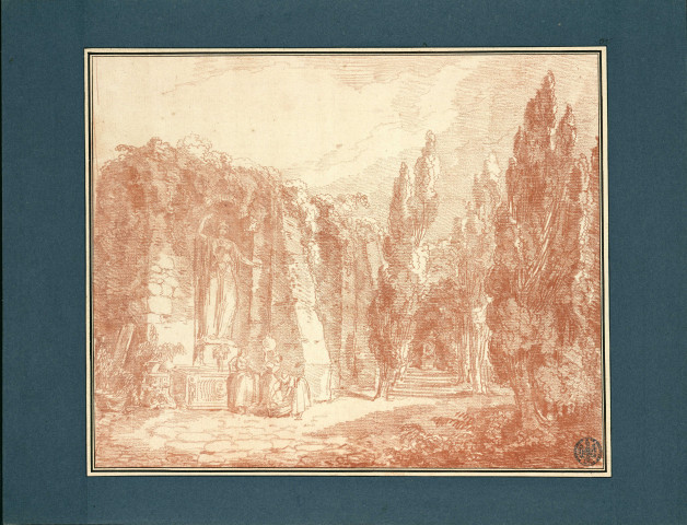 32 - Fontaine et ruines inspirées par les jardins de la villa Negroni , [Rome], [1764 ?]