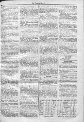 27/03/1857 - La Franche-Comté : organe politique des départements de l'Est