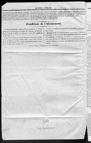01/08/1840 - Le Franc-comtois - Journal de Besançon et des trois départements
