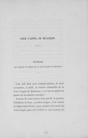 Cour d'appel de Besançon. Discours prononcé par M. Huart,... Étude sur Arborio de Gattinara, premier président du Parlement de Dole