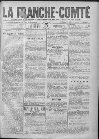 17/06/1889 - La Franche-Comté : journal politique de la région de l'Est