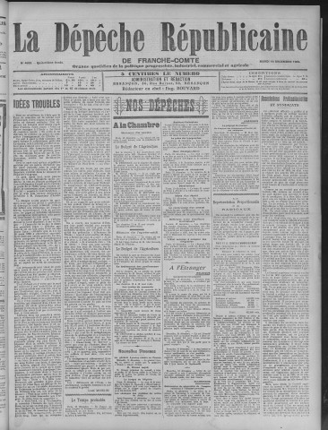 14/12/1909 - La Dépêche républicaine de Franche-Comté [Texte imprimé]