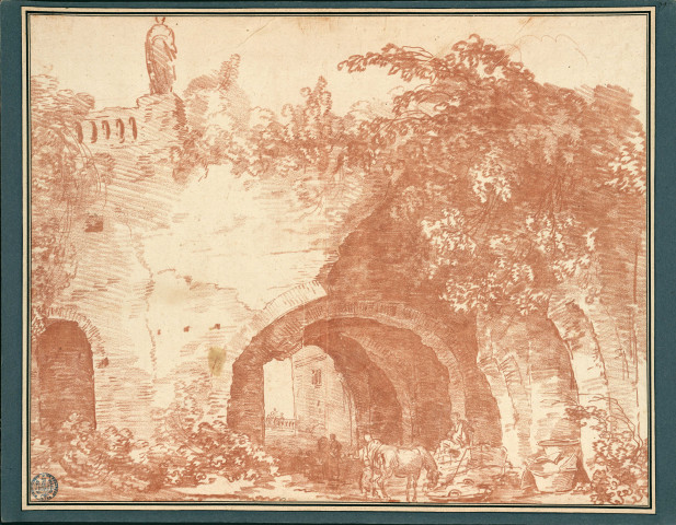 39 - Arches en ruine avec un abreuvoir , Naples, [1760]