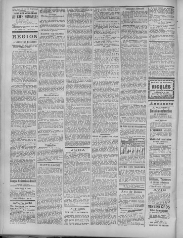 22/08/1919 - La Dépêche républicaine de Franche-Comté [Texte imprimé]