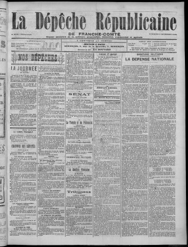08/12/1905 - La Dépêche républicaine de Franche-Comté [Texte imprimé]
