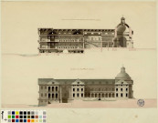 Hôpital de Bourg-en-Bresse. Coupe et élévation / Pierre-Adrien Pâris , [S.l.] : [P.-A. Pâris], [1700-1800]