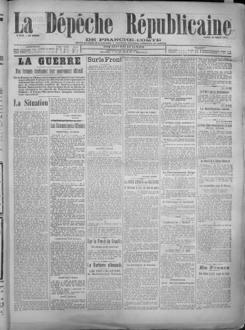 26/03/1917 - La Dépêche républicaine de Franche-Comté [Texte imprimé]