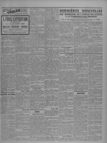 21/10/1933 - Le petit comtois [Texte imprimé] : journal républicain démocratique quotidien