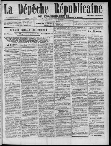 15/01/1905 - La Dépêche républicaine de Franche-Comté [Texte imprimé]
