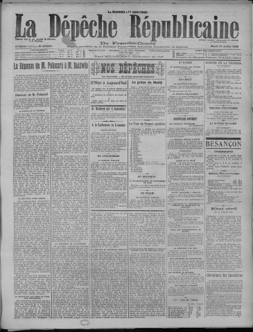 17/07/1923 - La Dépêche républicaine de Franche-Comté [Texte imprimé]