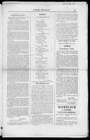 16/11/1856 - L'Abeille jurassienne [Texte imprimé] : feuille d'annonces judiciaires, commerciales et littéraires