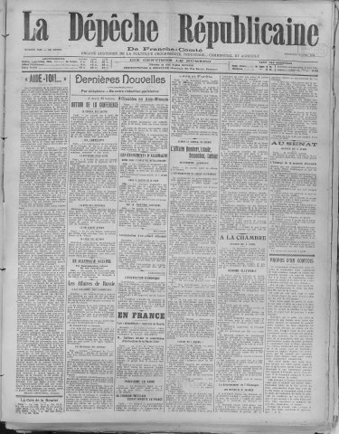04/04/1919 - La Dépêche républicaine de Franche-Comté [Texte imprimé]