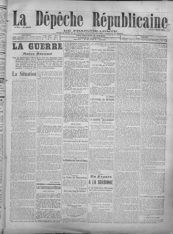 08/03/1917 - La Dépêche républicaine de Franche-Comté [Texte imprimé]
