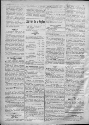 13/10/1889 - La Franche-Comté : journal politique de la région de l'Est