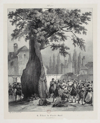 Le tilleul de Claude Morel [estampe] : Franche-Comté / Joly fig. par V. Adam 1827, lith. de Engelmann, rue du Faub, Montmartre n° 6 , [Paris] : Engelmann, 1827