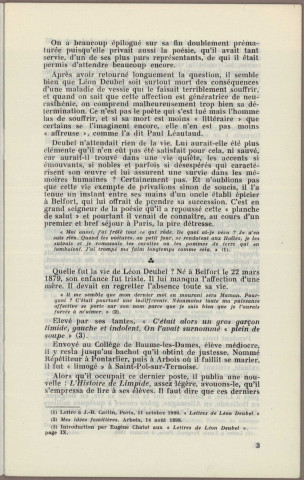 01/1957 - Bulletin / Société des amis de Léon Deubel
