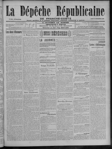 19/11/1906 - La Dépêche républicaine de Franche-Comté [Texte imprimé]