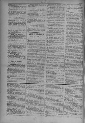 23/08/1883 - Le petit comtois [Texte imprimé] : journal républicain démocratique quotidien